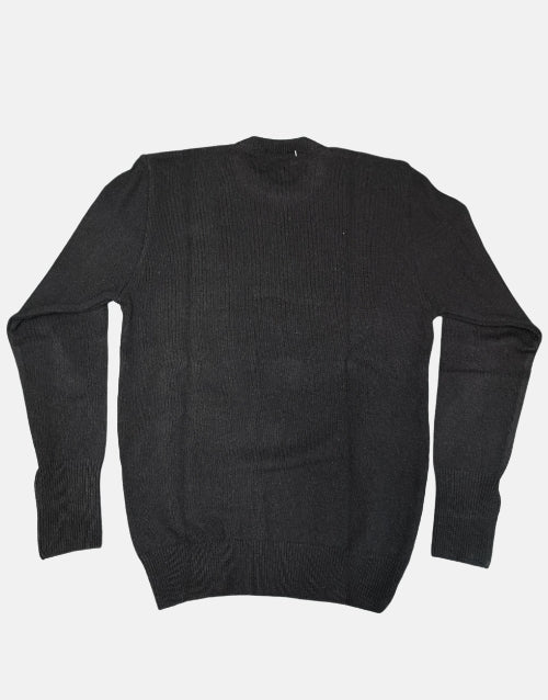 Grant of Scotland Color Block Black LambsWool Knitwear