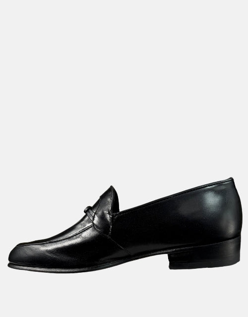 Barker Glace Kid Black Moccasin