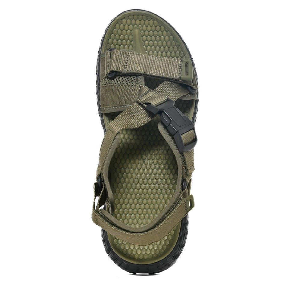 Bronx Brooklyn Casual Olive Velcro Sandal