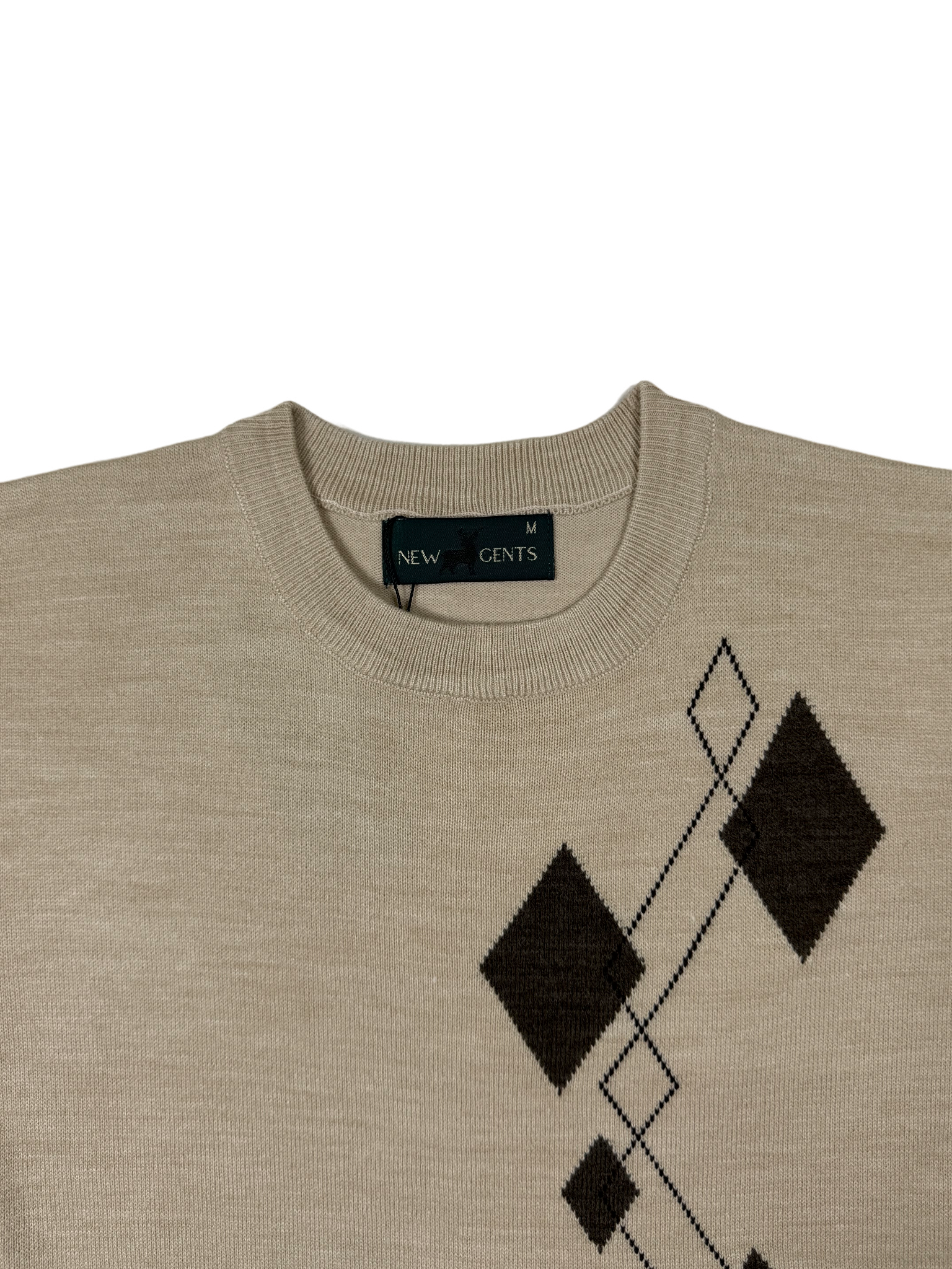 NEW GENTS Oat Meal Crew Neck Knitwear