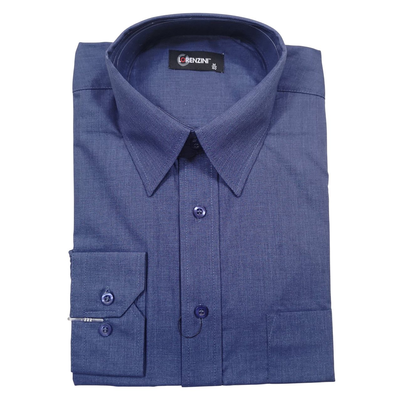 Lorenzini LS Dusty Navy Blue Shirt