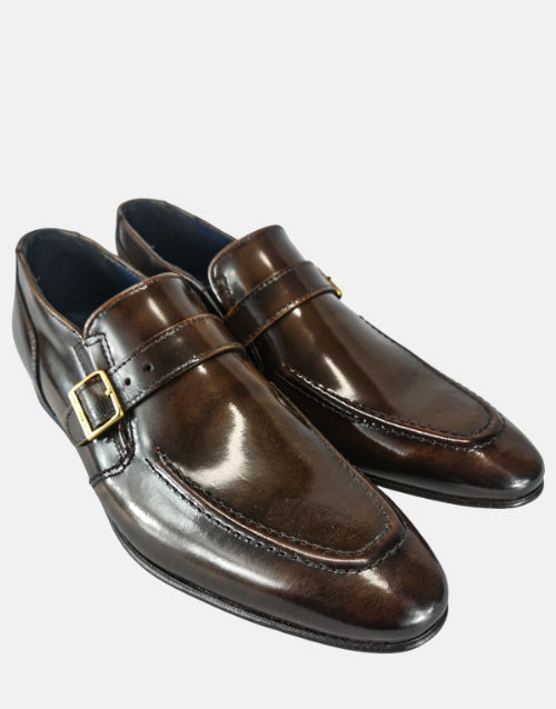 Johnston & Murphy Strap Mocassin Walnut Brown