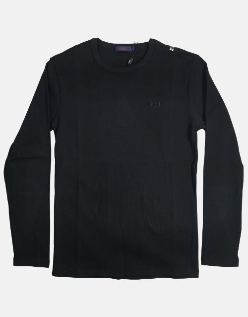 DSL Long Sleeve Black Sweater