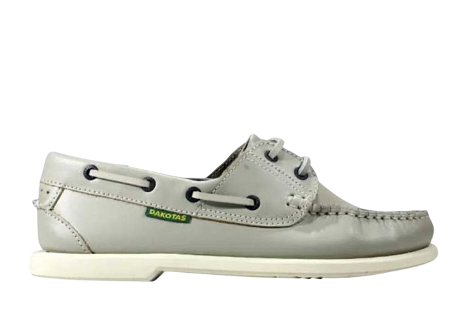Dakota Leather Ice White Docksider Boat Shoe