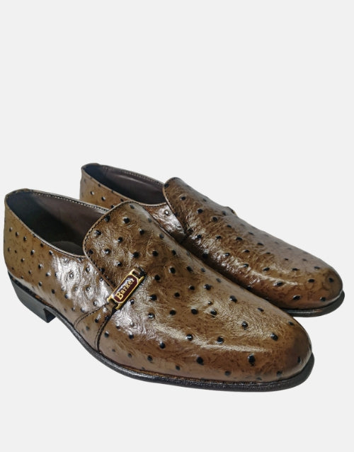 Barker Calvin Brown Ostrich Moccasin