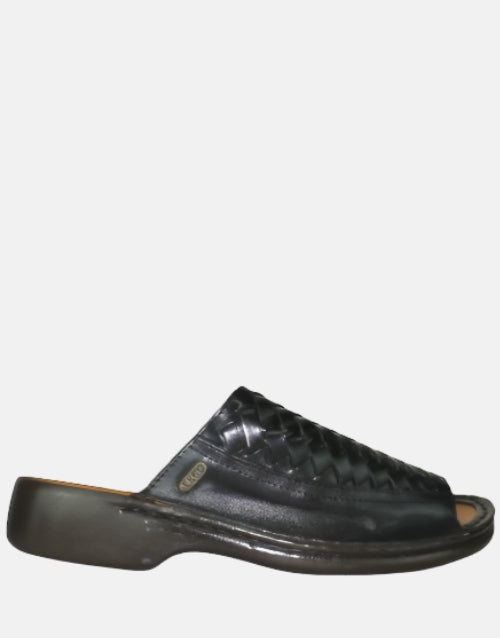 TEGO Black Push In Sandal