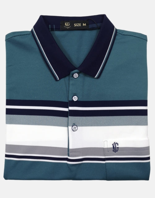 KG Green White Short Sleeve Golfer