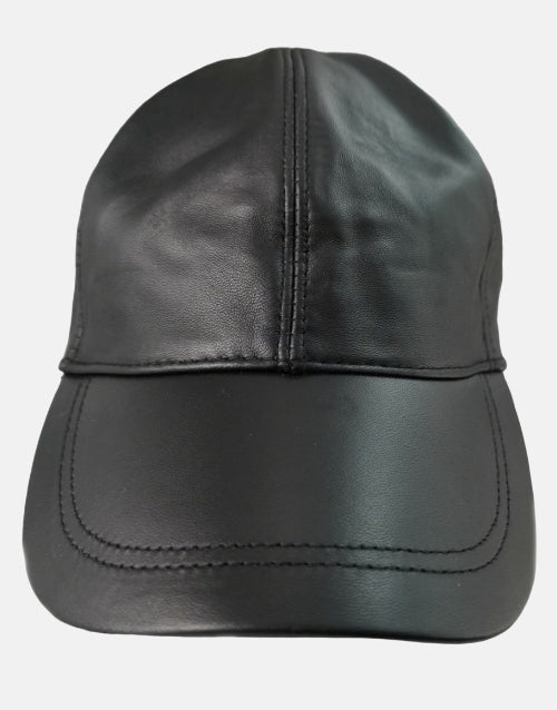 EVANS Black Leather Cap