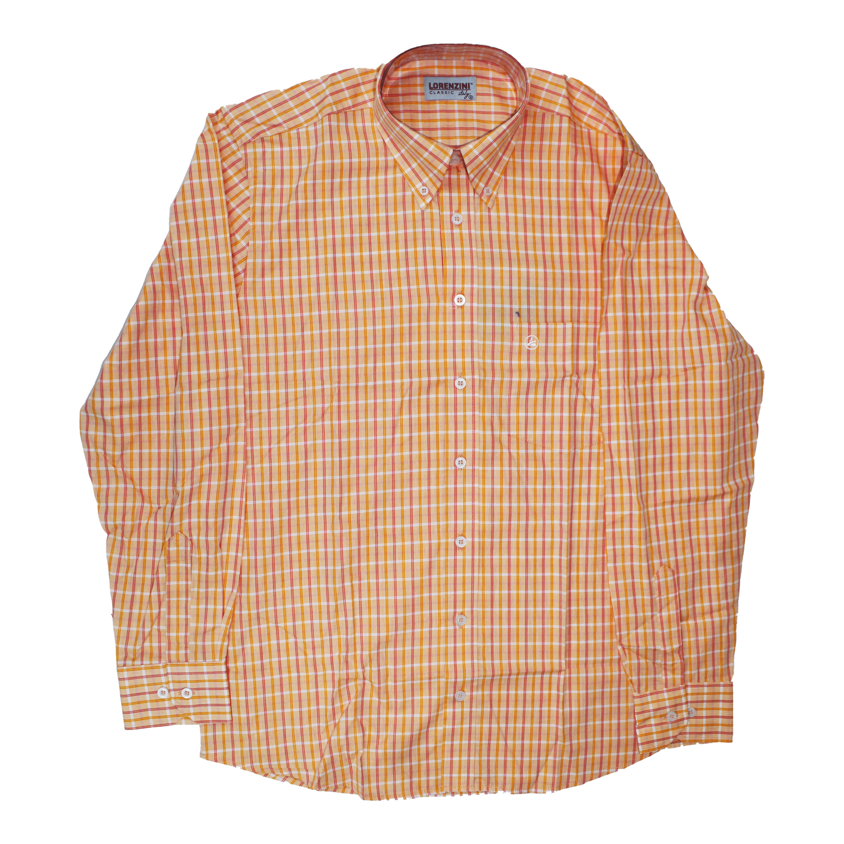 LORENZINI Orange Checkered L/S Shirt