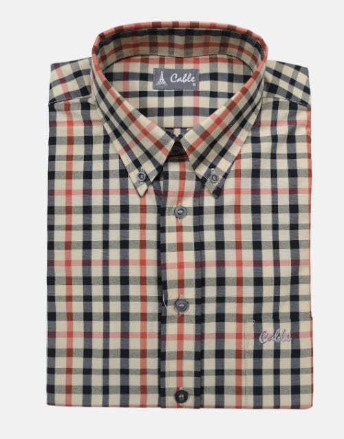 Aero Cable LS Check Burberry Shirt