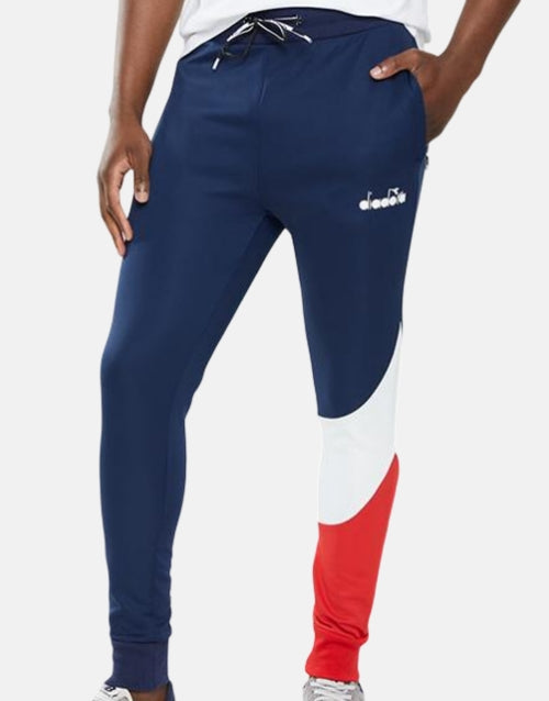 Diadora Slim Track Pants Navy & Red