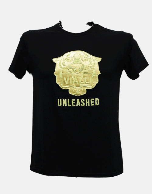 Vialli Bowa Gold Tiger Black  T-Shirt