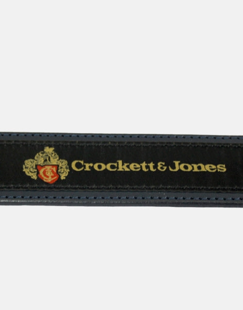 Crockett & Jones Navy Leather Belt