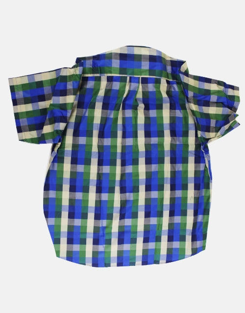 AERO Green/Beige/Blue Checkered S/S Shirt