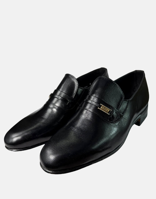 Barker Arthur Black Glace Kid Moccasin