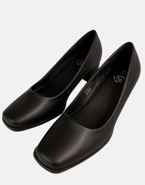 Ladies Carlo Bossi Black Block High Heels