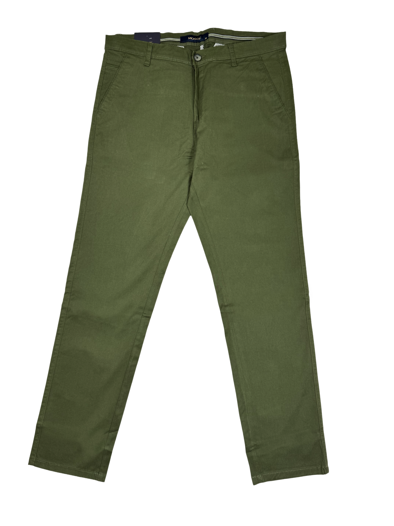 Monatic Olive Tailored Fit Chinos