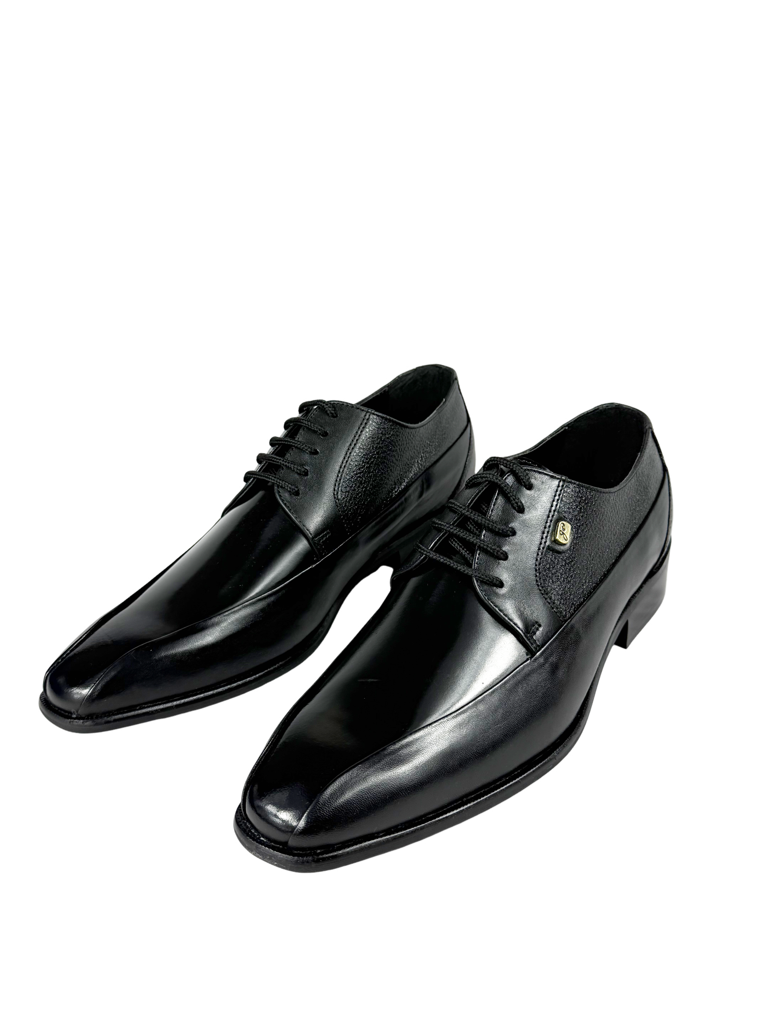 John Drake Leather Black Tramline Lace Up Shoe