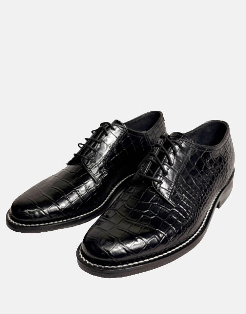 Florsheim Leather Varsity Croc Black Shoe