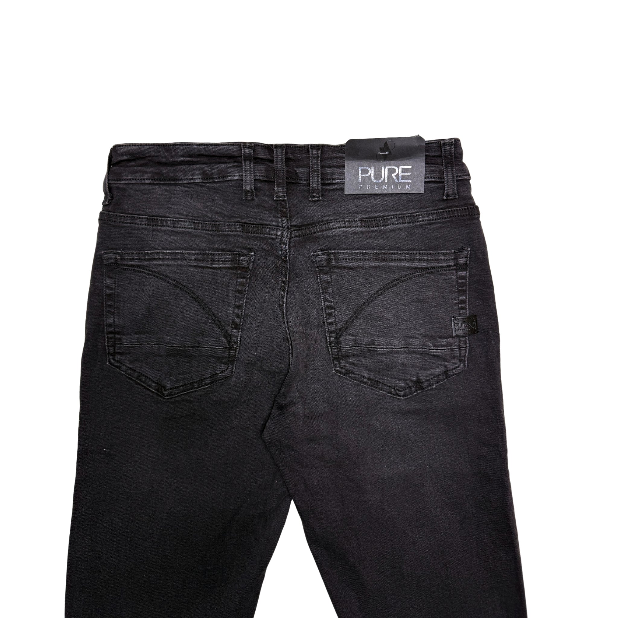 Pure Premium Stretch Black Skinny Denim Jeans