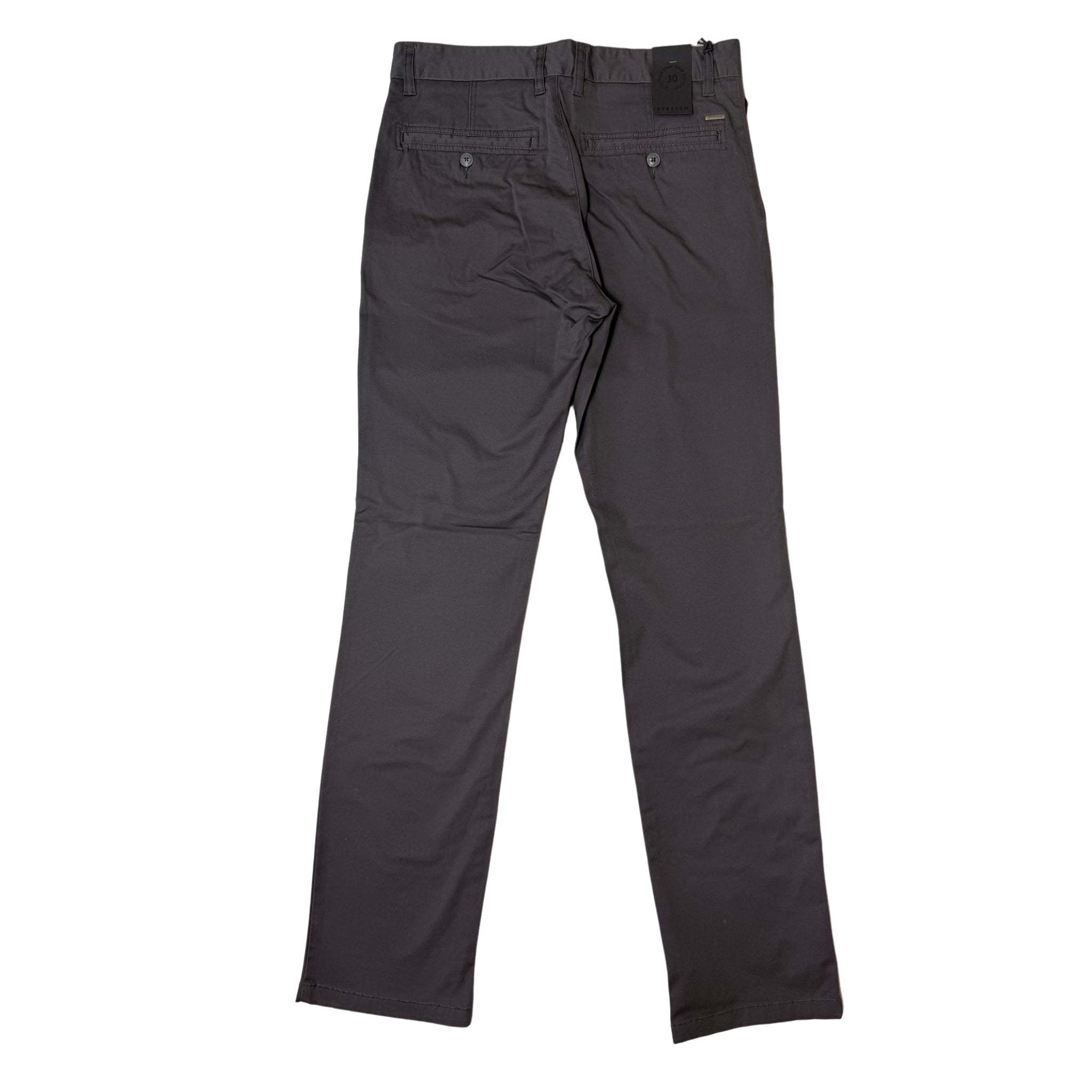 Stephan Dark Grey Stretch Chinos