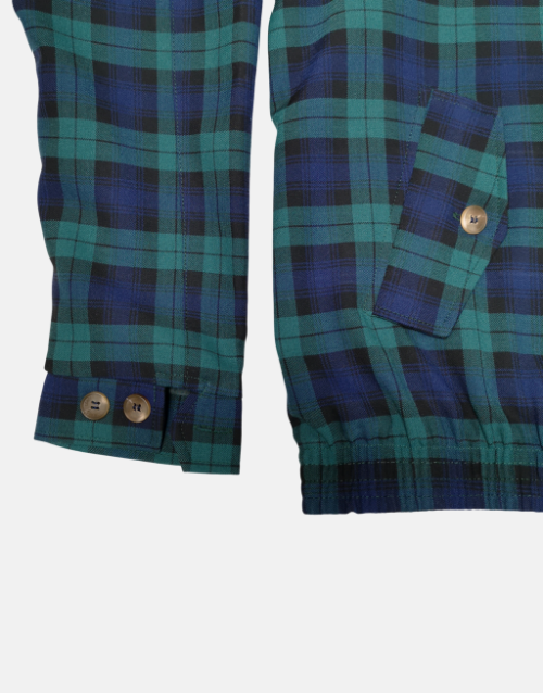 LONDON FOG Harrington CHECK HUNTING GREEN JACKET