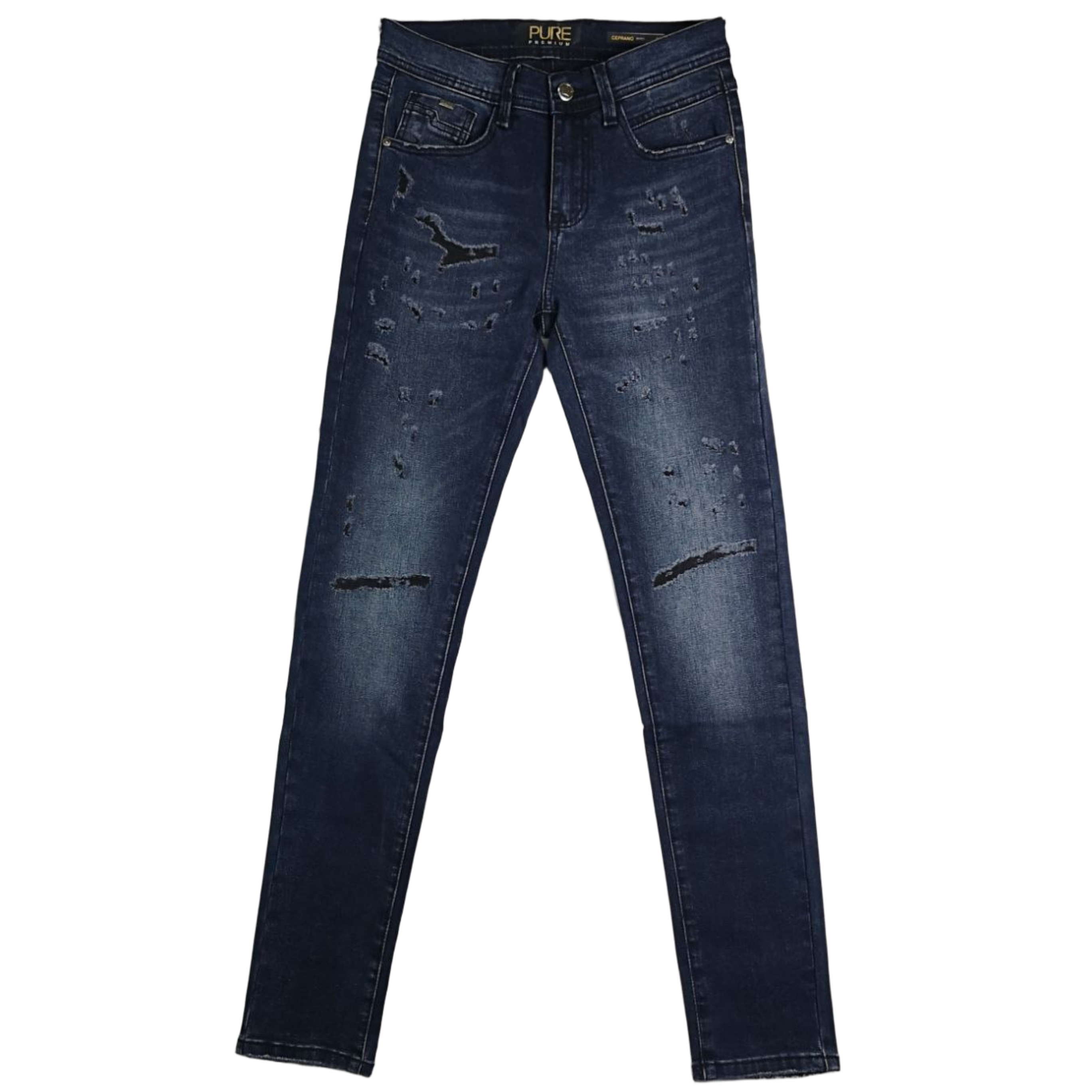 PURE PREMIUM Ceprano Blue Black Skinny Jeans