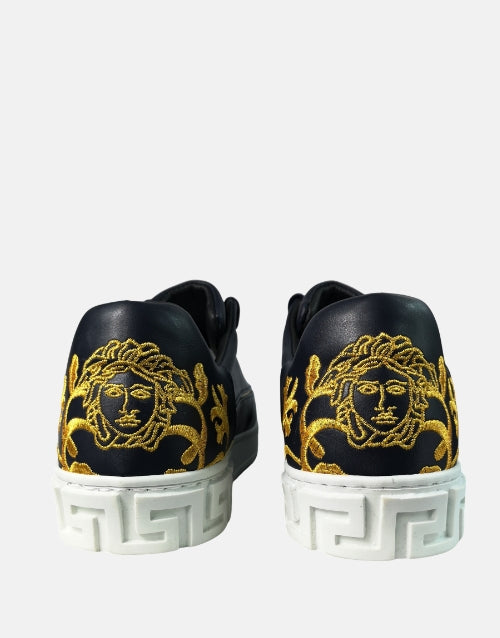 Gian Luca Leather Versac Navy Sneaker