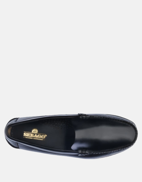 Sebago Leather Bass Frank Black Mocassin