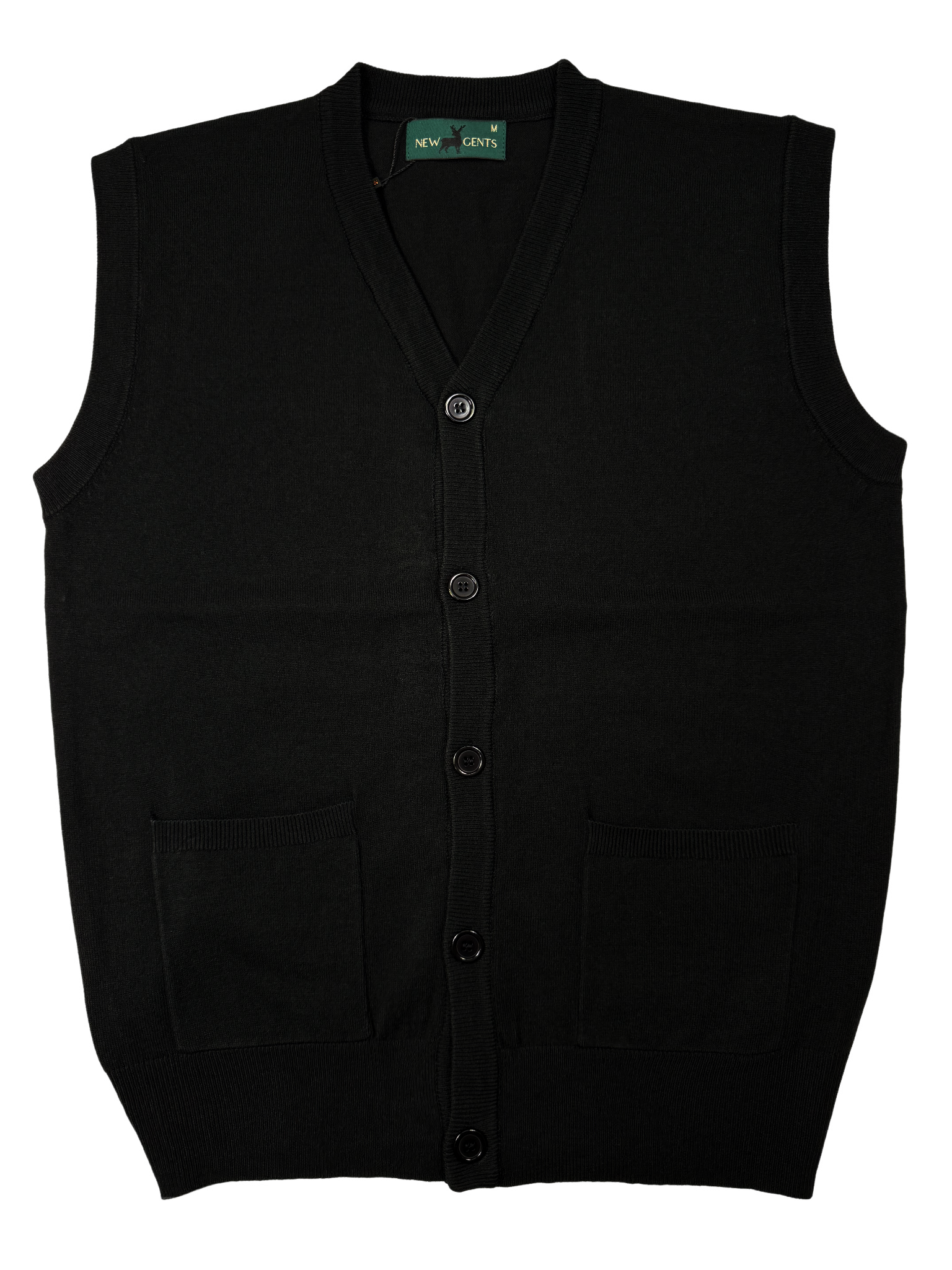 NEW GENTS Black Cardigan Knitwear
