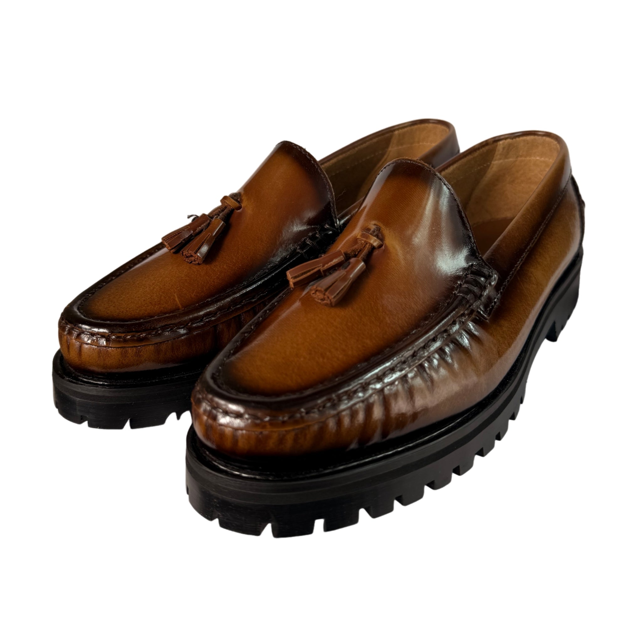 John Drake Leather Honey Tan Moccasin