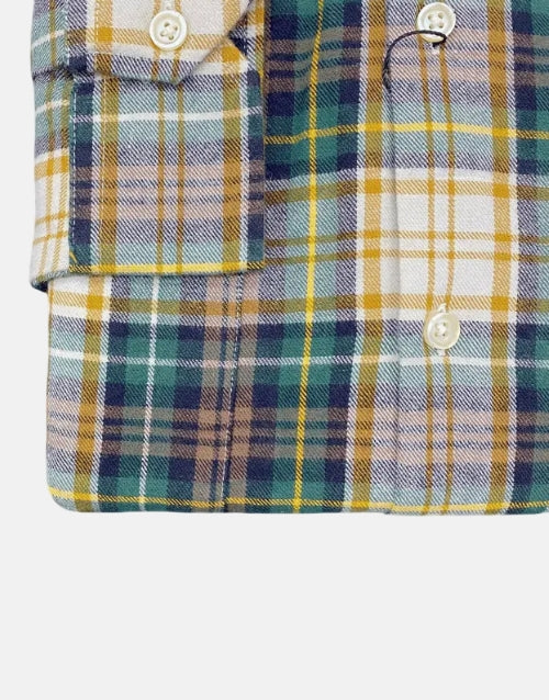 VIYELLA London Flannel Monatic LS Khaki  Green Shirt