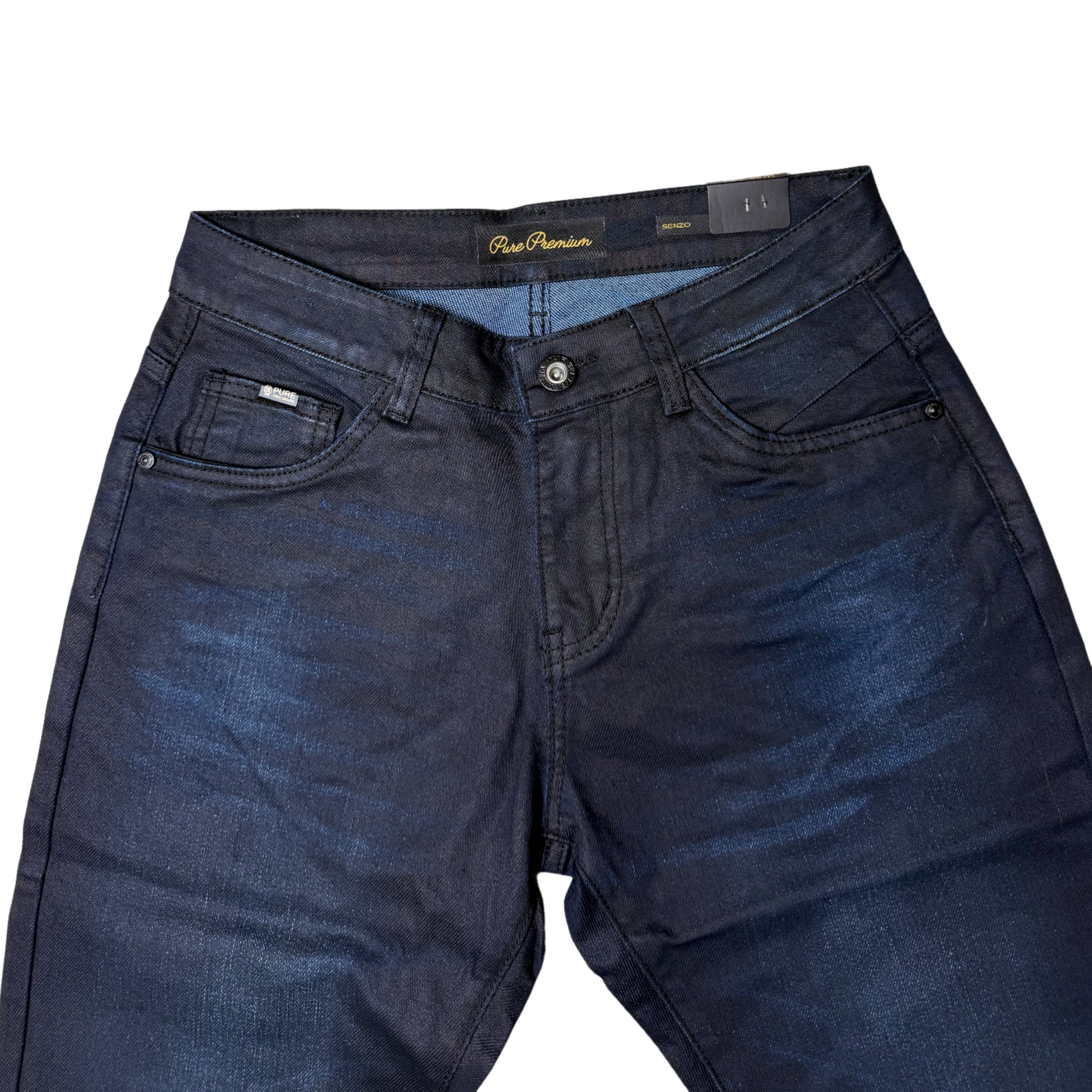 Pure Premium Arichi Blue Black Senzo Wax  Jeans
