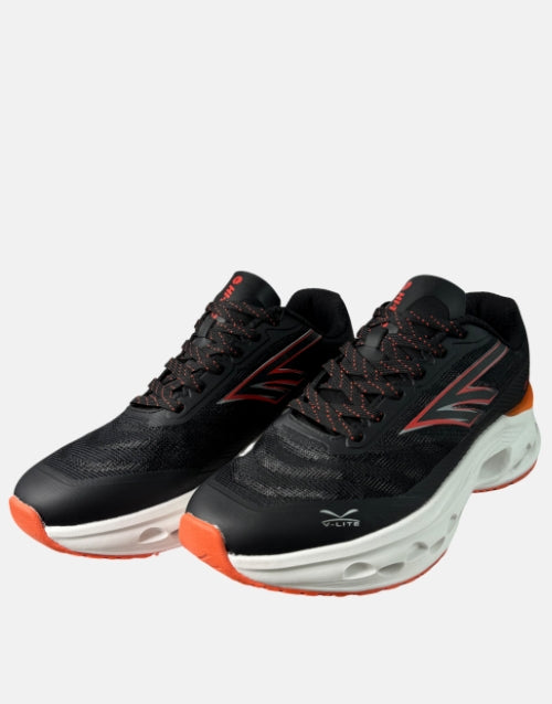 Hi‑Tec Stelio Black/Orange Trainer Sneaker