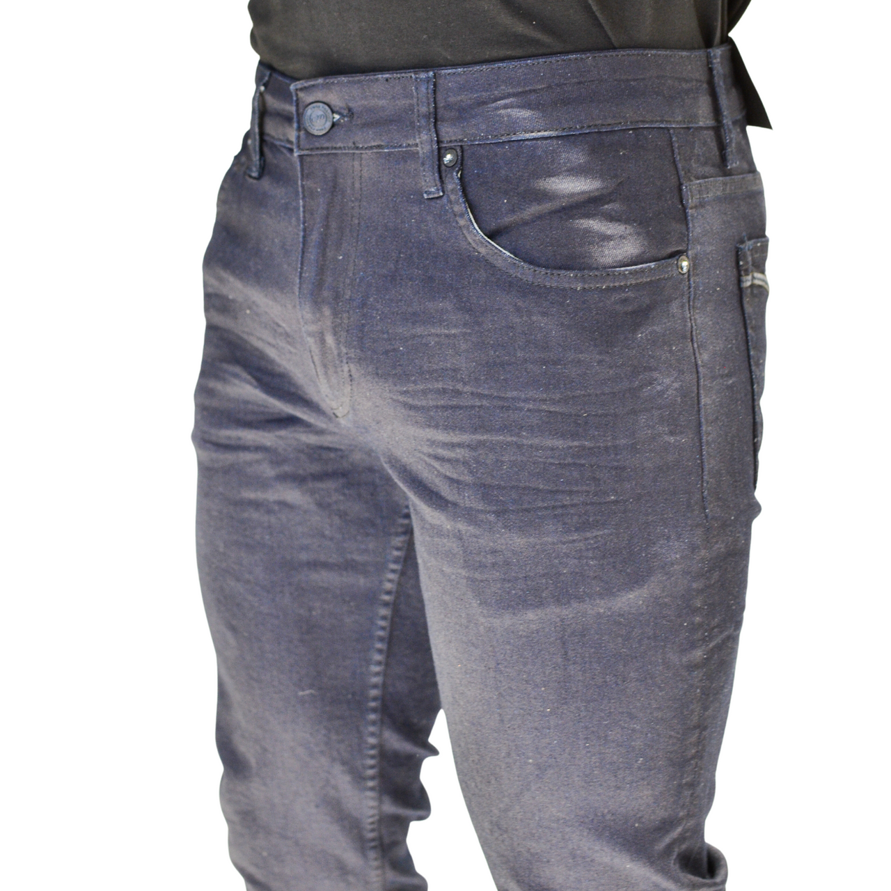 PURE PREMIUM WAX COATED JEANS NAVY BLUE