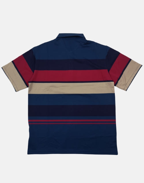 KG Maroon Navy blue Striped Golfer