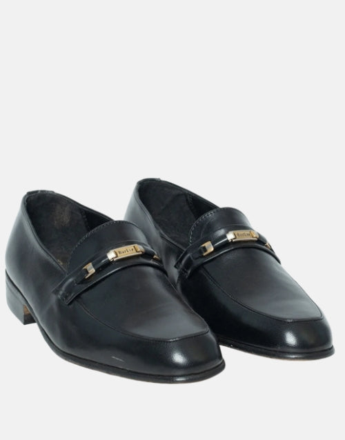 Barker Glace Kid Leather Black Moccasin