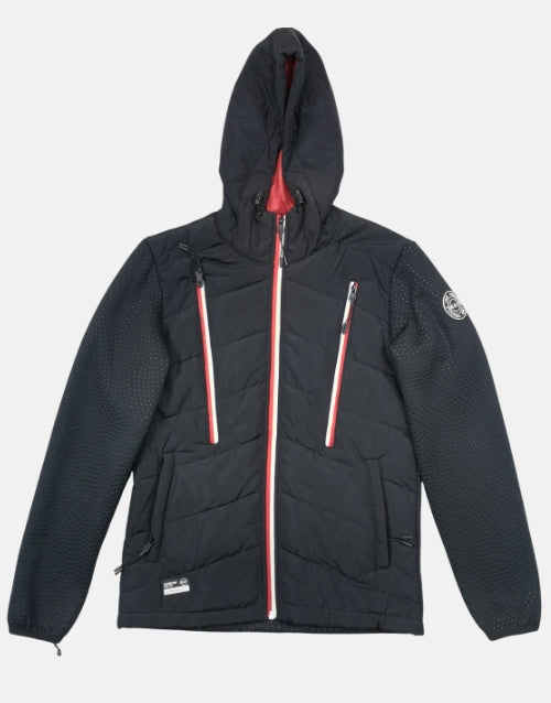 K Star 7 Black Finn Padded Hoodie