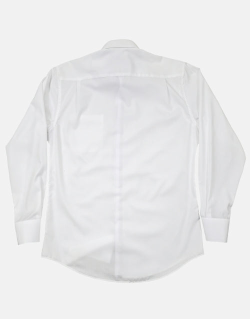 Rossini Plain White Reg LS Shirt