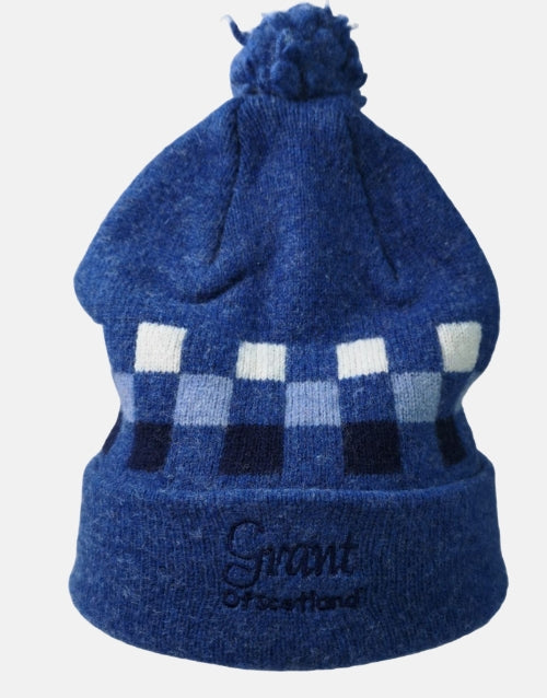 Grant of Scotland Navy Blue Check  Beanie