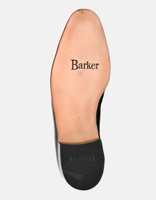 Barker Glace Kid Leather Black Moccasin