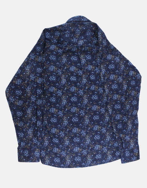 AERO Navy Patterned L/S Shirt