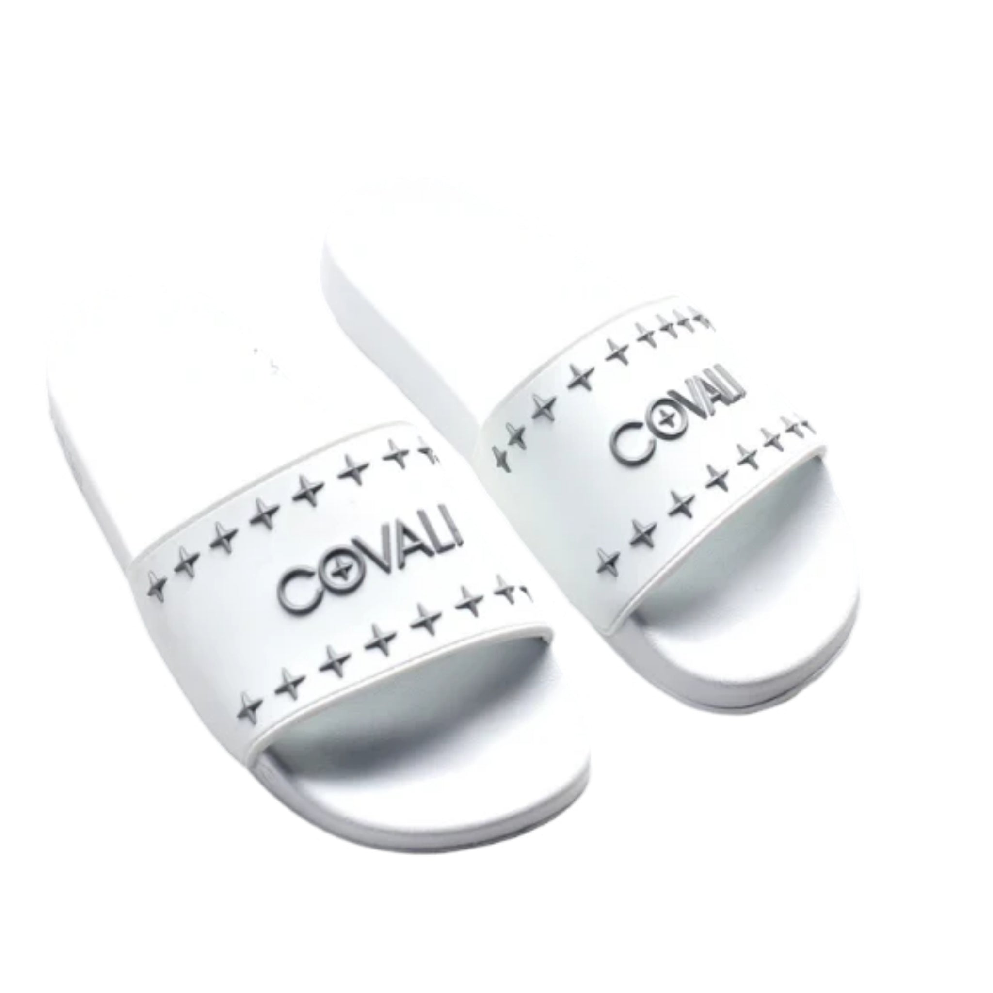Covali Diablo White Slide Sandals
