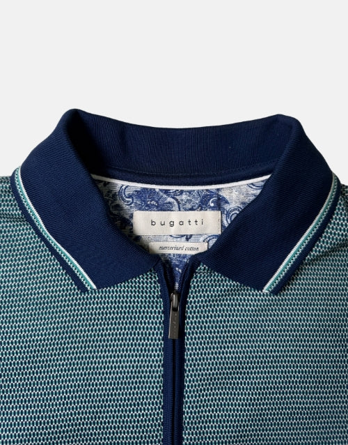 Bugatti Double Mercerized Green 1/4 Zip Golfer