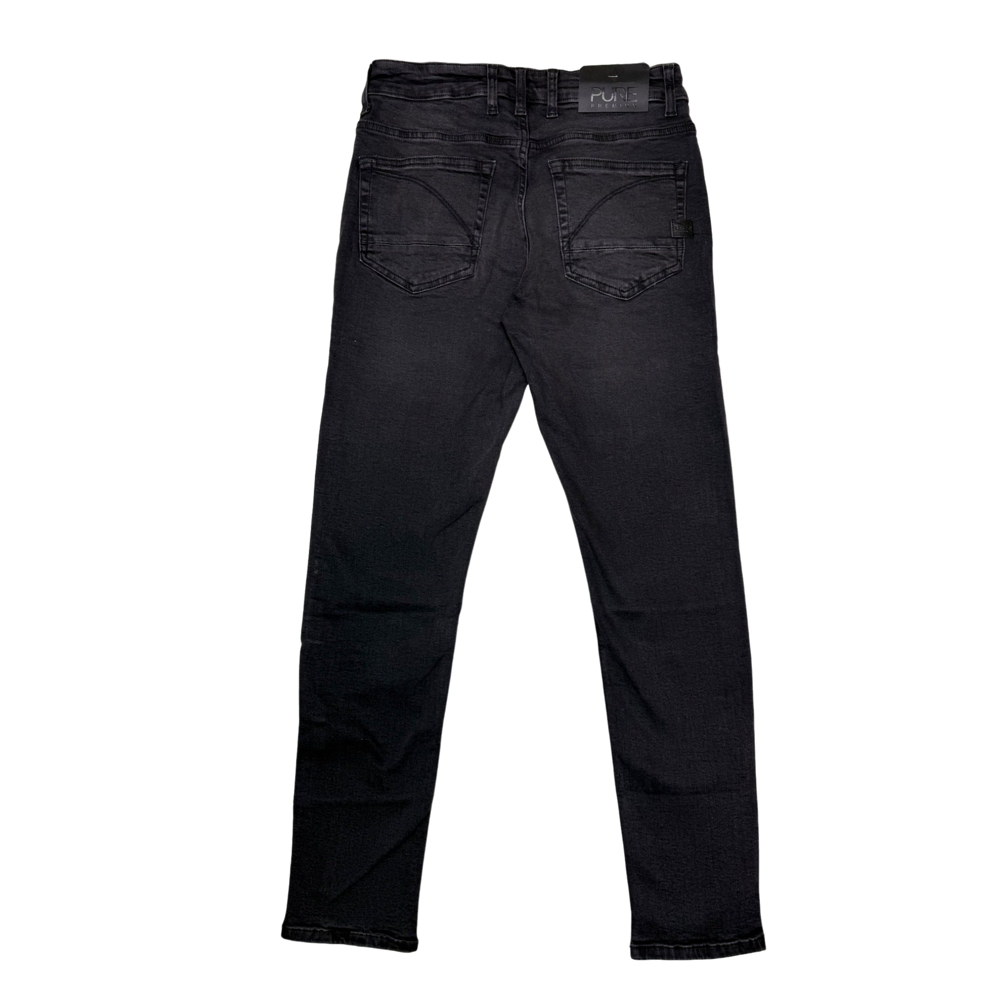 Pure Premium Stretch Black Skinny Denim Jeans