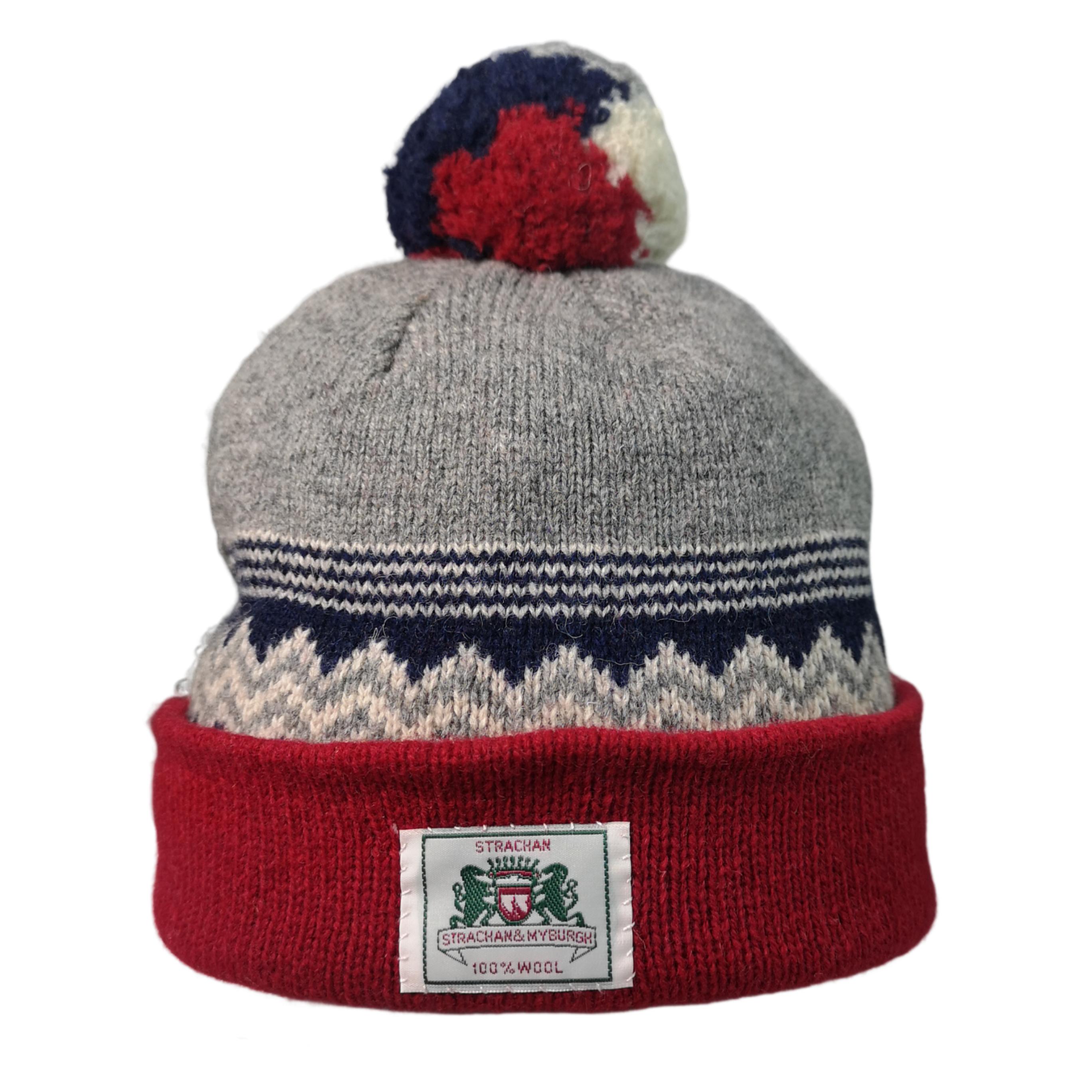 STRACHAN & MYBURGH 100% Wool Red Beanie