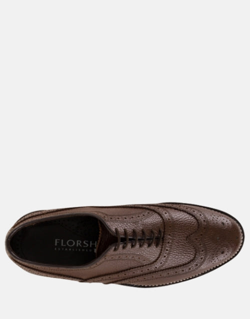 Florsheim Leather Kenmor Wingtip Derby Brown Status Shoe