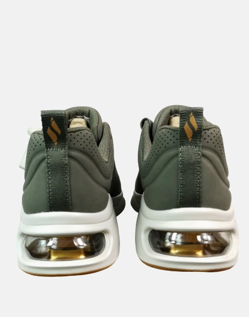 Skechers Ladies Tres Air Uno Olive Sneaker