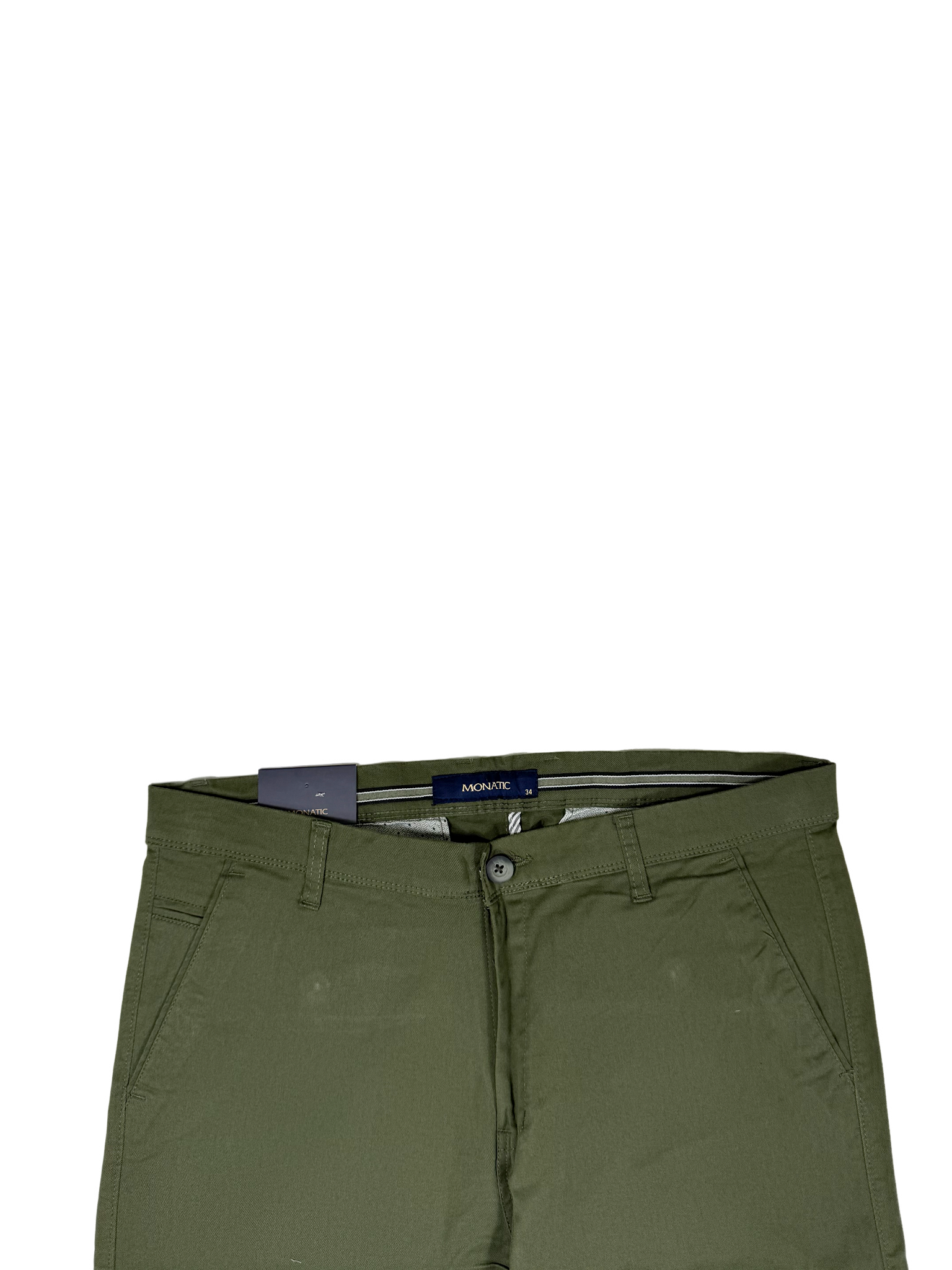 Monatic Olive Tailored Fit Chinos