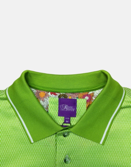 Rossini Italian Double Mercerised Cotton Lime Golfer